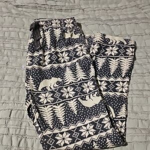 Old Navy Black and Cream Patterned Pajama Pants